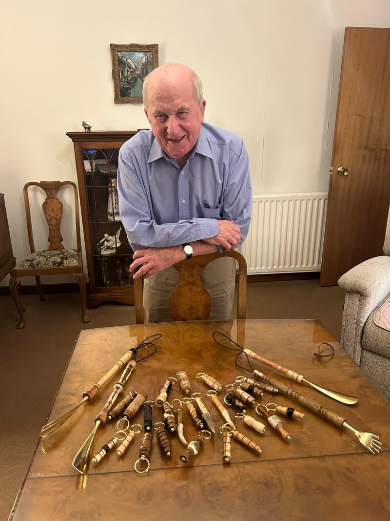 11 Pic 1 - John Rigg with some of the wooden items he has made.jpg