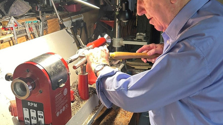 11 Pic 2 - John Rigg at work on another hand-crafted item.jpg